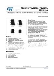 TSV6291 datasheet.datasheet_page 1