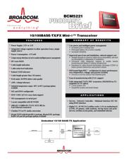 BCM5221A4KMLG Datenblatt PDF