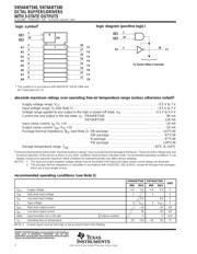 SN74ABT540NSR 数据规格书 2