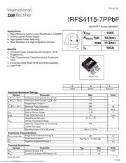 IRFS4115TRL7PP 数据规格书 1