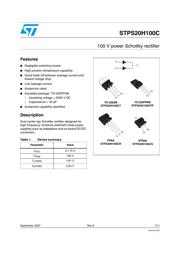STPS15H100CB-TR Datenblatt PDF
