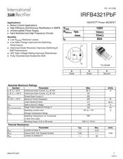 IRFB4321PBF 数据规格书 1