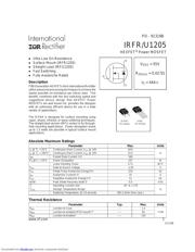 IRFR1205 Datenblatt PDF