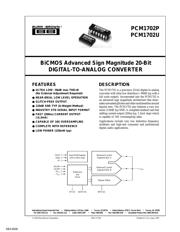 PCM1702U 数据规格书 1
