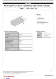 GMK212B7105KG-T 数据规格书 1