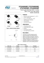 STGW40V60F datasheet.datasheet_page 1