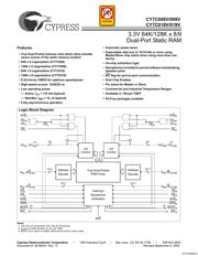 CY7C019V-20AI 数据规格书 1