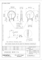 CR2032 MFR FV 数据规格书 1