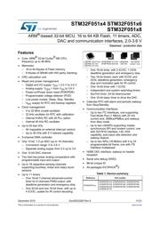 STM32F051R6T7TR 数据规格书 1