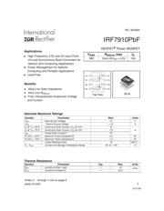 IRF7910TRPBF 数据规格书 1