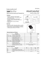 IRG4PC40UPBF 数据规格书 1