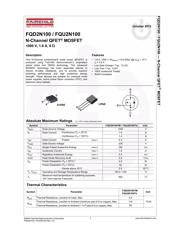 FQU2N100TU datasheet.datasheet_page 1