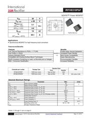 IRFH8318TR2PBF 数据规格书 1