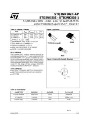 STD3NK50ZT4 datasheet.datasheet_page 1