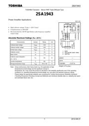 2SA1943 datasheet.datasheet_page 1