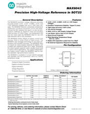 MAX6043BAUT50#TG16 Datenblatt PDF