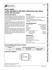 ADC121S655CIMM 数据规格书 1