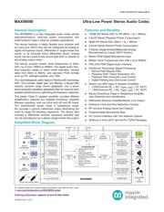 MAX98090AETL+ Datenblatt PDF