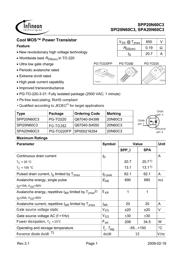 SPI20N60C3 数据规格书 1