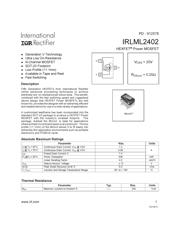 IRLML2402 数据规格书 1