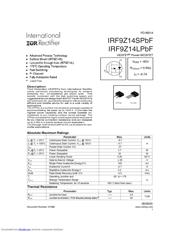 IRF9Z14SPBF Datenblatt PDF
