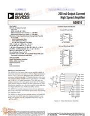 AD8010 datasheet.datasheet_page 1