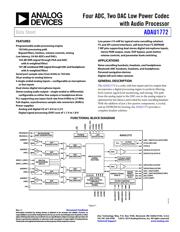 ADAU1772BCPZ 数据规格书 1