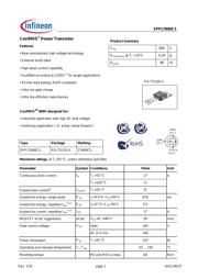 SPP17N80C3 数据规格书 1