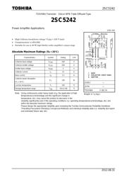 2SC5242-O(Q) datasheet.datasheet_page 1