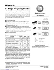 MC14521BDR2G Datenblatt PDF
