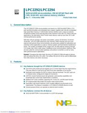 LPC2292FBD144/01 datasheet.datasheet_page 1
