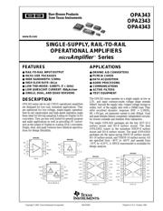 OPA4343NA2K5G4 数据规格书 1